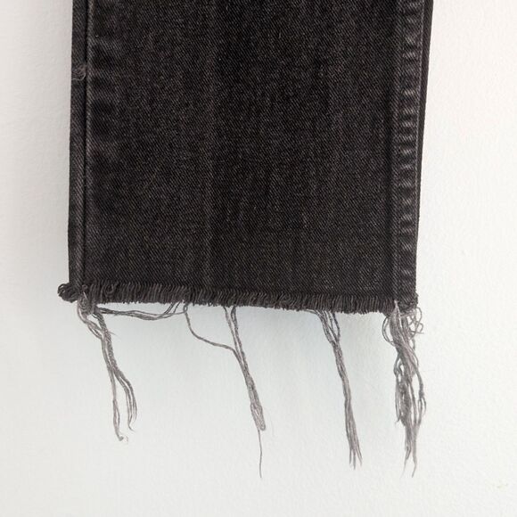 Vintage 90s Y2K Tommy Hilfiger Jeans Black Denim Cropped Distressed JRS Size 1 - Picture 6 of 10